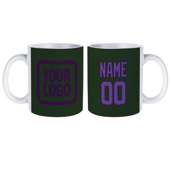 Tazza personalizzata verde abete e lavanda