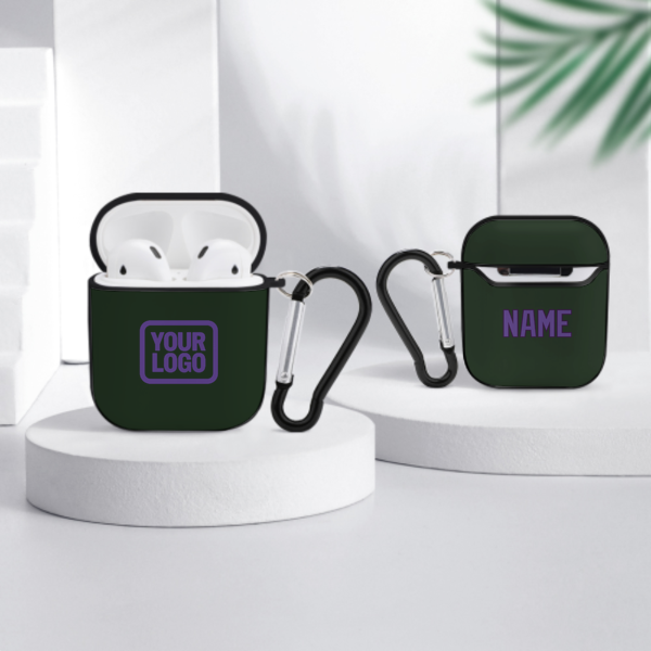 Maßgeschneidertes Tannengrün Lavendel AirPods-Hülle