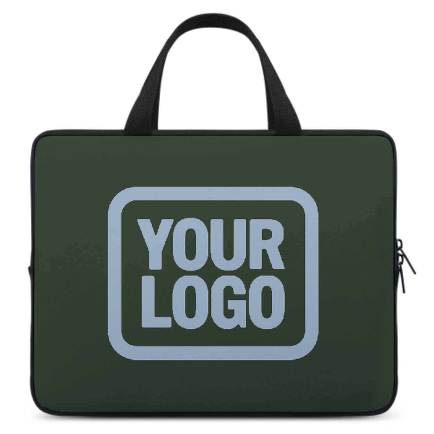 Bolsa portátil de color azul claro de color verde a medida