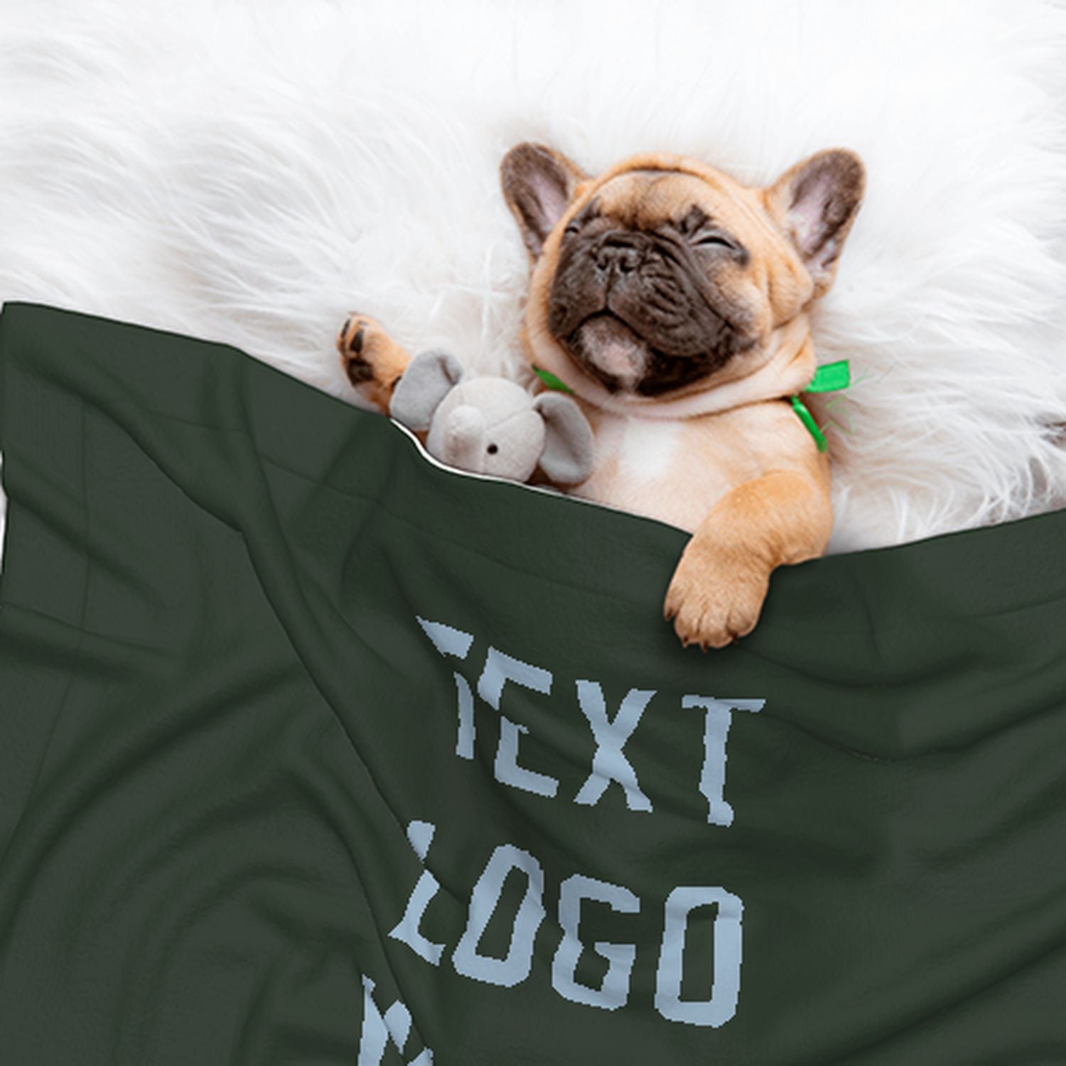 Coperta per animali domestici verde abete azzurro su misura