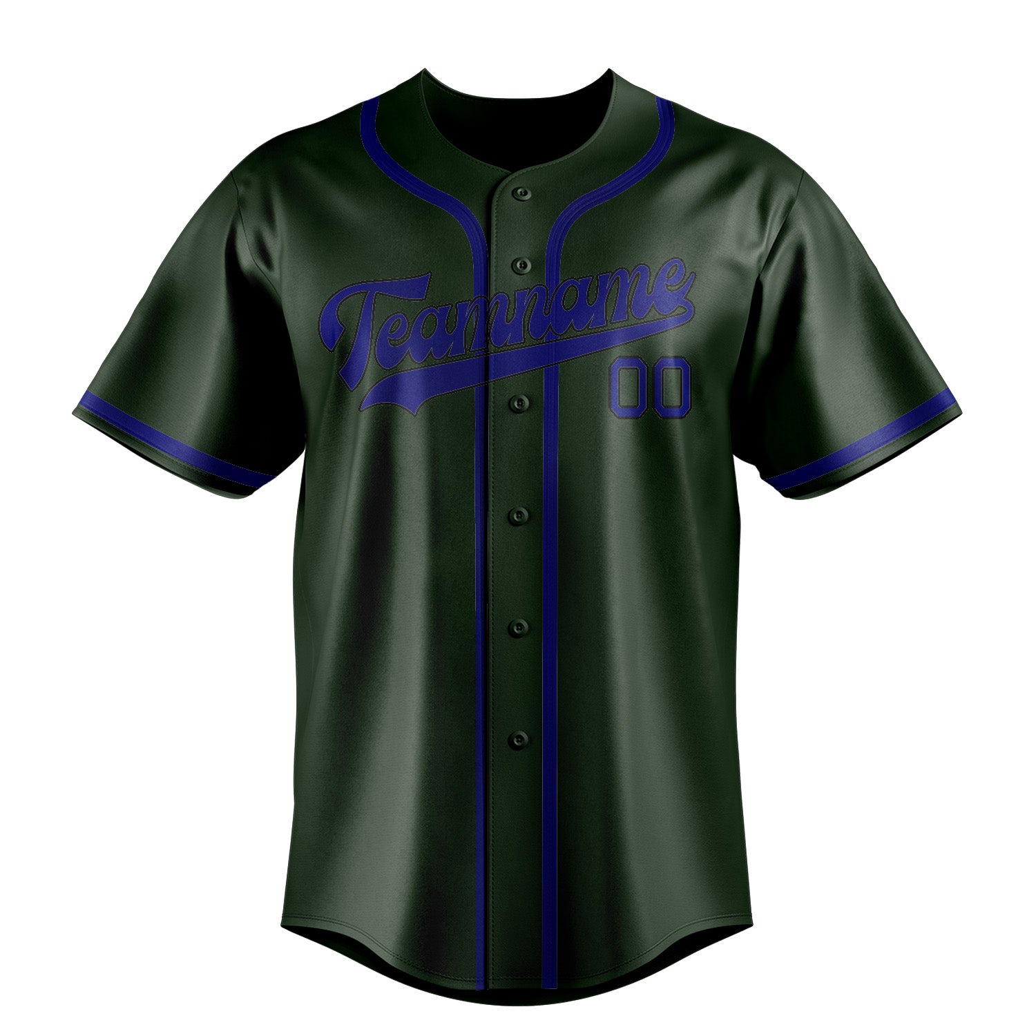 Benutzerdefiniertes Professionelles Tannengrün Himmelblau Baseballtrikot