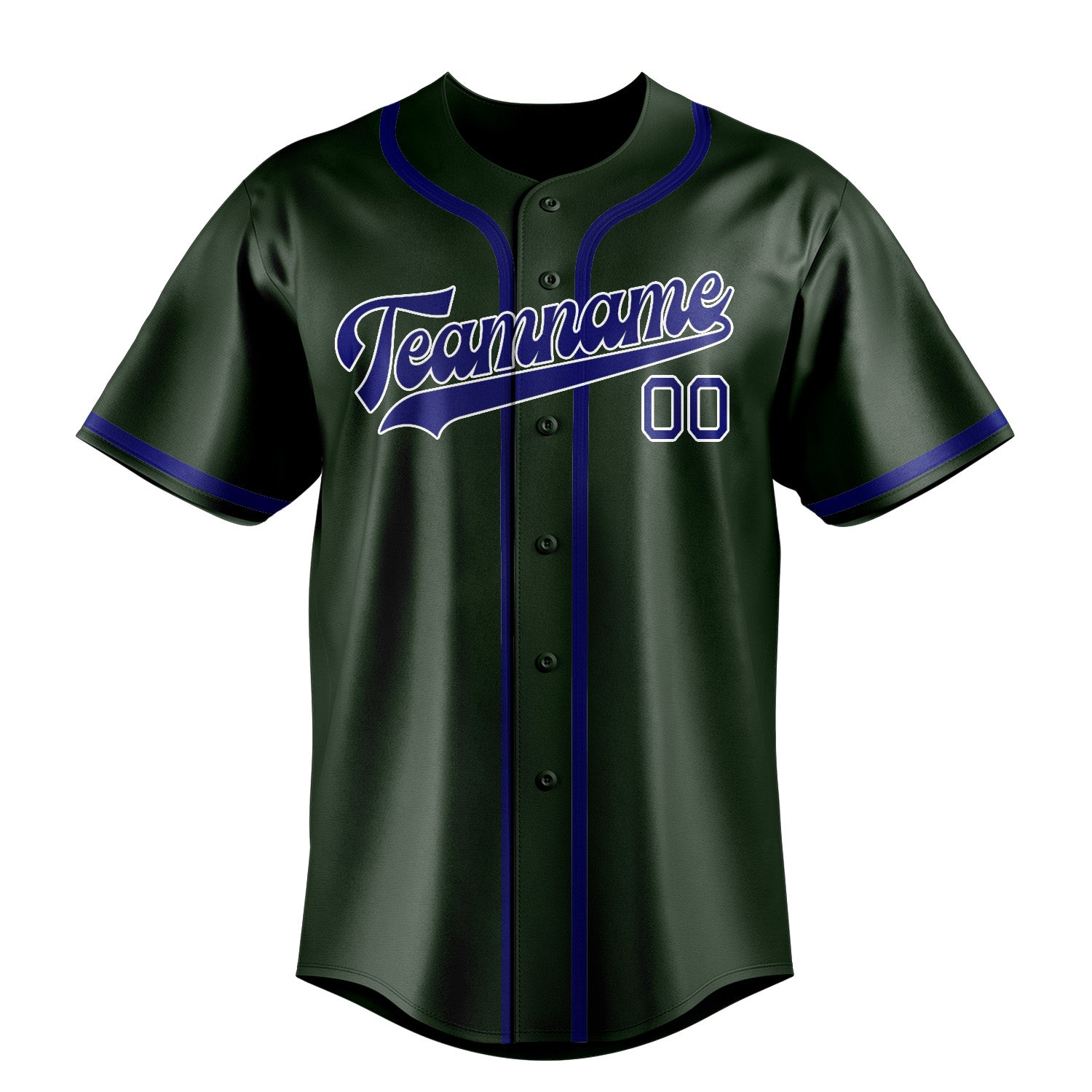Benutzerdefiniertes Professionelles Tannengrün Himmelblau Baseballtrikot