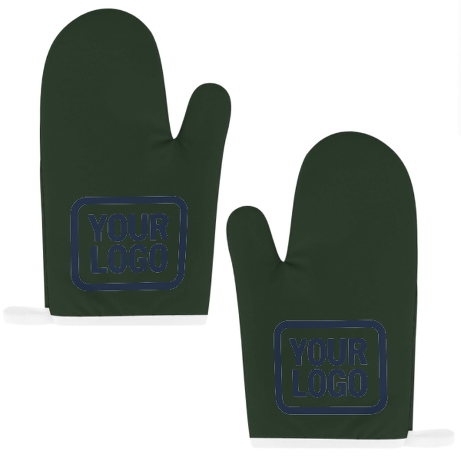 Maßgeschneidertes Tannengrün  Marineblau Topfhandschuh Set – 2-teilig