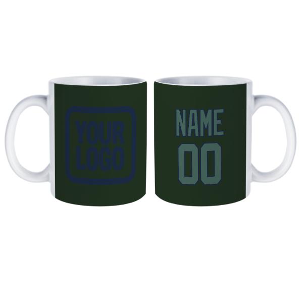 Tazza personalizzata verde acqua abete