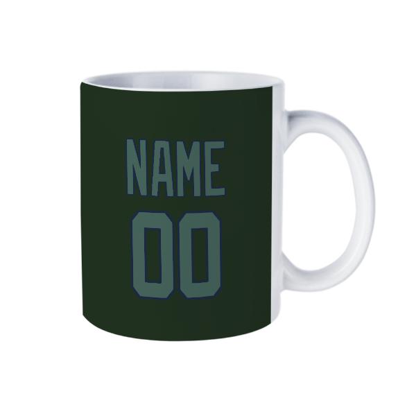 Tazza personalizzata verde acqua abete