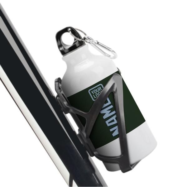 Maßgeschneidertes Tannengrün Hellblau Sportflasche