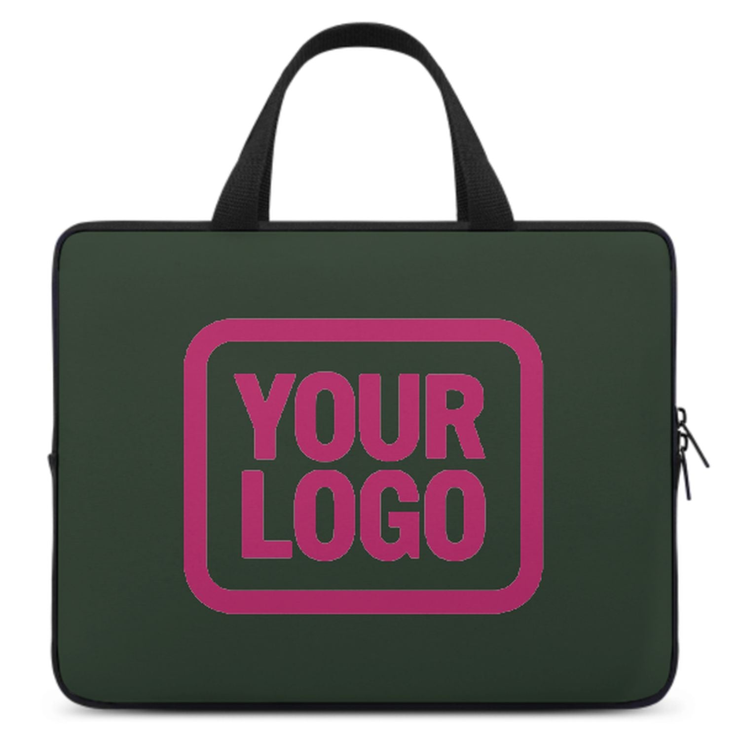 Maßgeschneidertes Tannengrün Pink Laptop Tasche