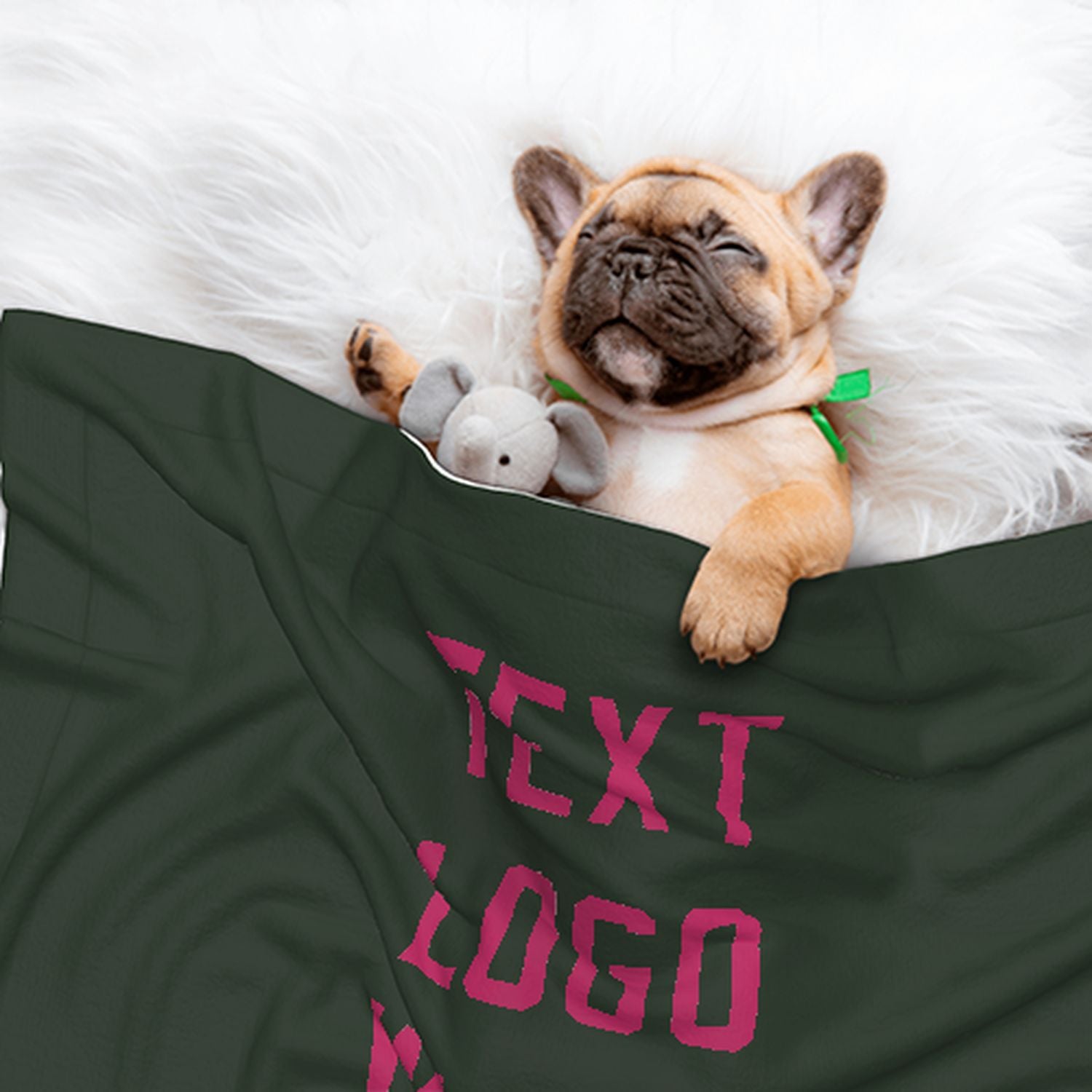 Coperta per animali domestici rosa verde abete realizzata su misura