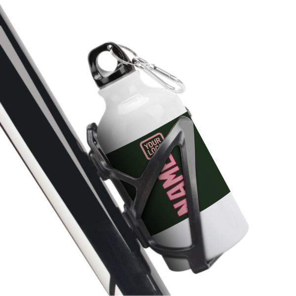 Maßgeschneidertes Tannengrün Rosa Sportflasche