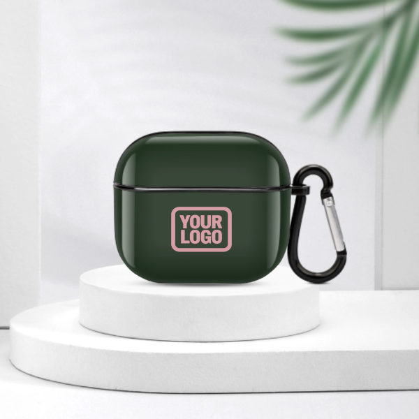 Maßgeschneidertes Tannengrün Rosa AirPods-Hülle (3. Generation)