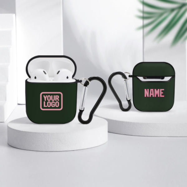 Maßgeschneidertes Tannengrün Rosa AirPods-Hülle