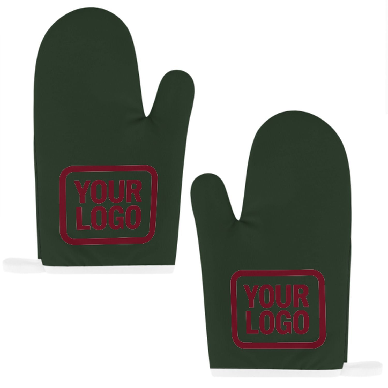 Maßgeschneidertes Tannengrün  Karmesinrot Topfhandschuh Set – 2-teilig