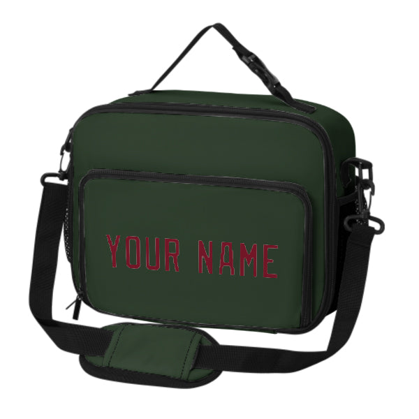 Maßgeschneidertes Tannengrün Crimson Red Lunch-Tasche