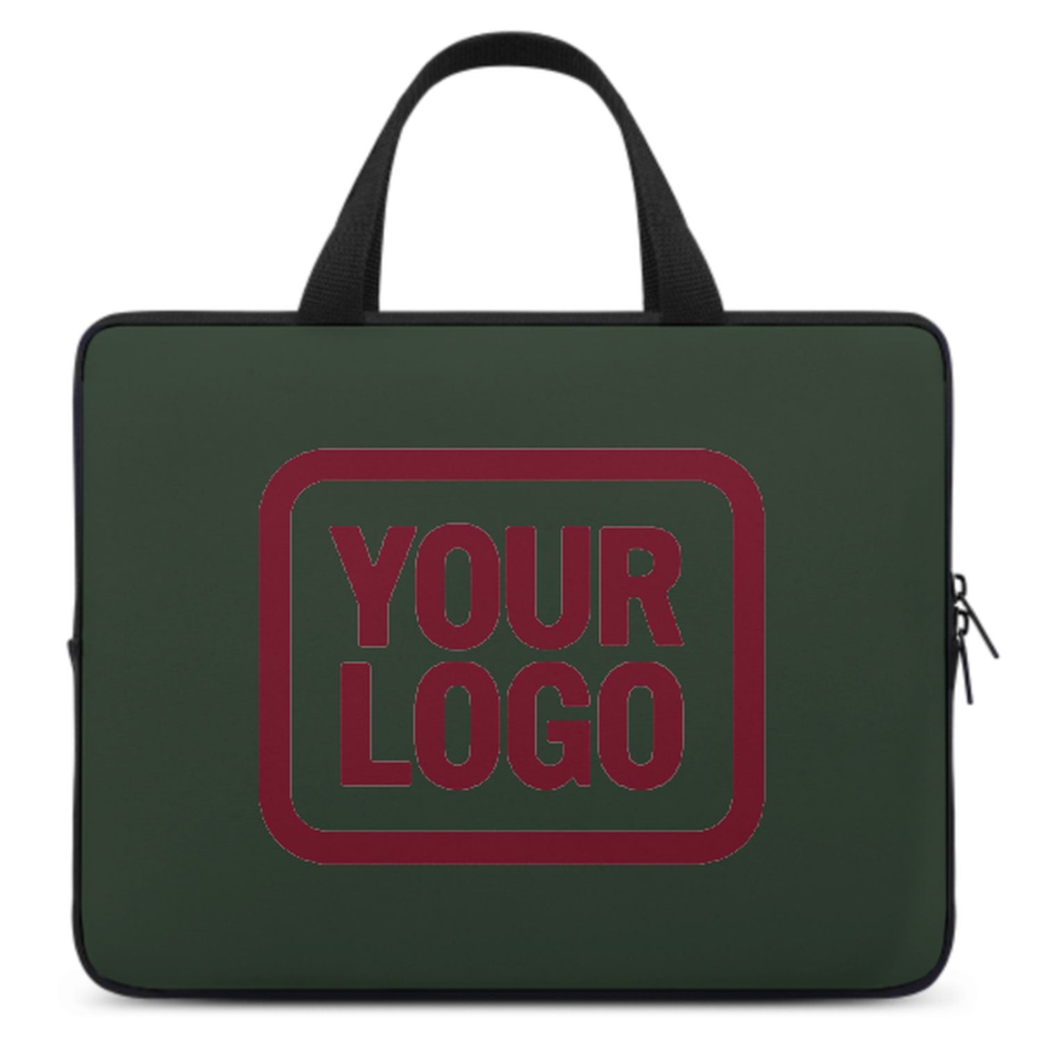 Maßgeschneidertes Tannengrün Crimson Red Laptop Tasche