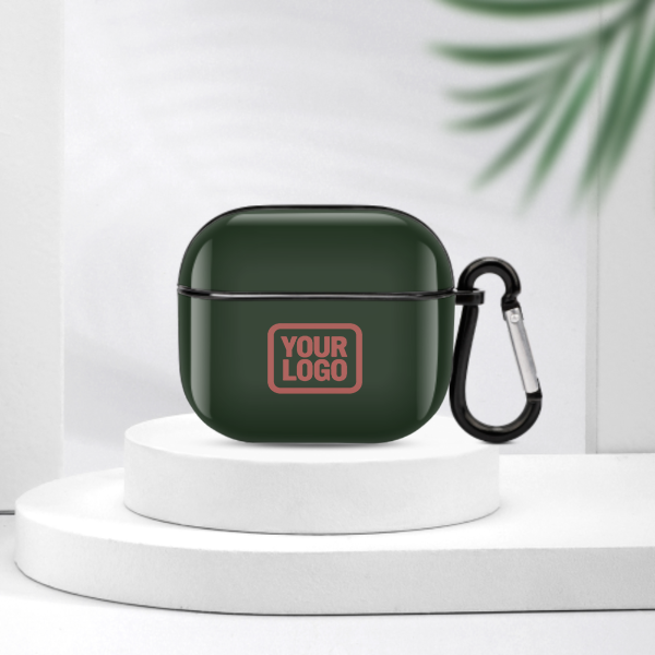 Maßgeschneidertes Tannengrün Kupferrose AirPods-Hülle (3. Generation)
