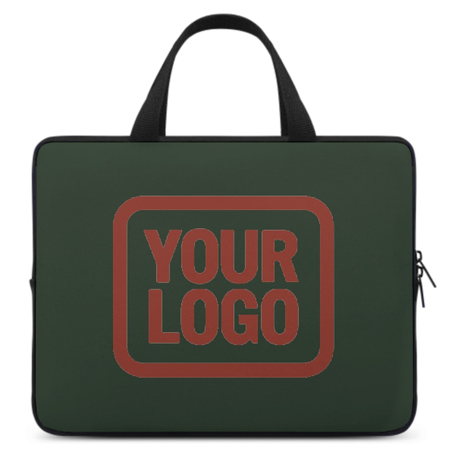 Maßgeschneidertes Tannengrün Coral Red Laptop Tasche