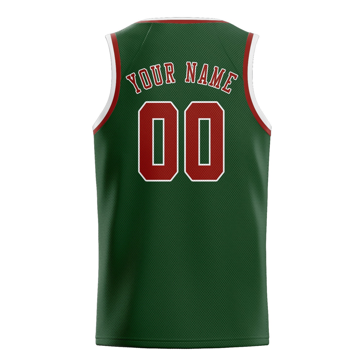 Benutzerdefiniertes Professionelles Tannengrün Korallenrot Basketballtrikot