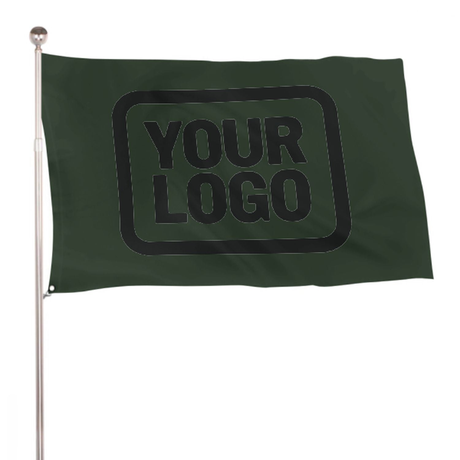 Maßgeschneidertes Tannengrün Schwarz Flagge