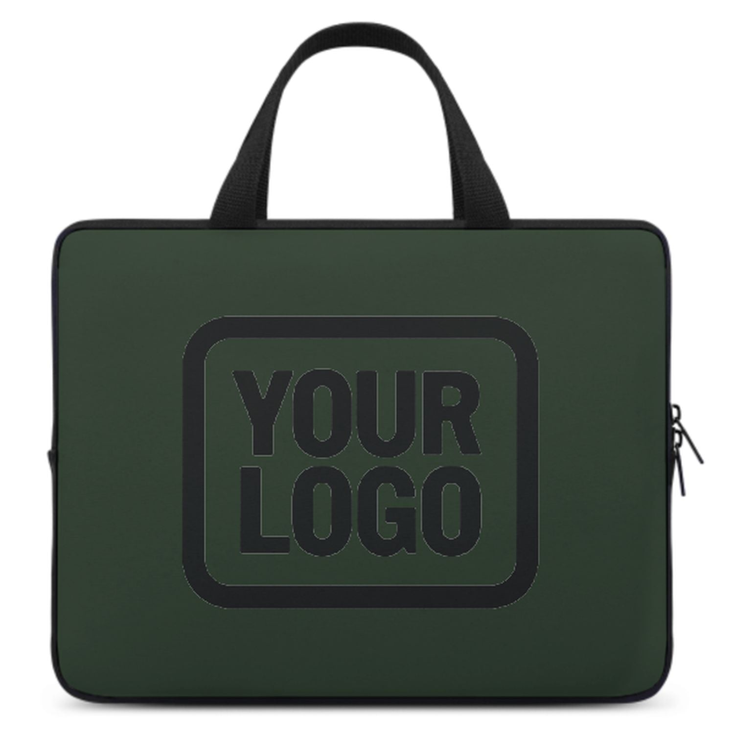 Maßgeschneidertes Tannengrün Black Laptop Tasche