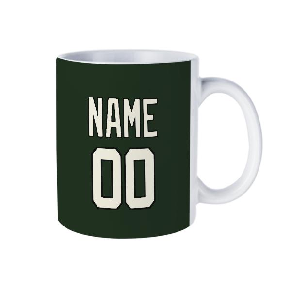 Tazza personalizzata verde abete beige