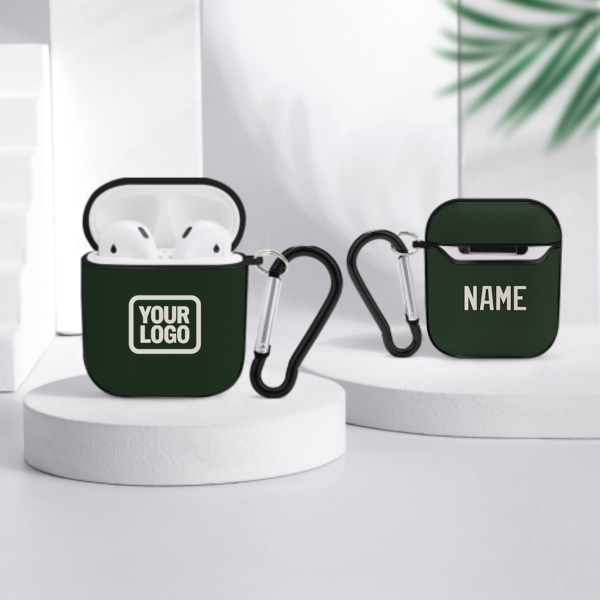 Maßgeschneidertes Tannengrün Beige AirPods-Hülle