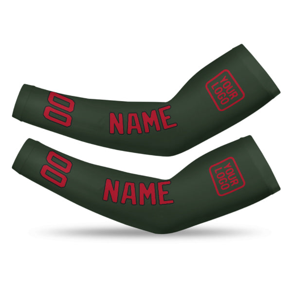 Maßgeschneidertes Tannengrün Rot Armschutz