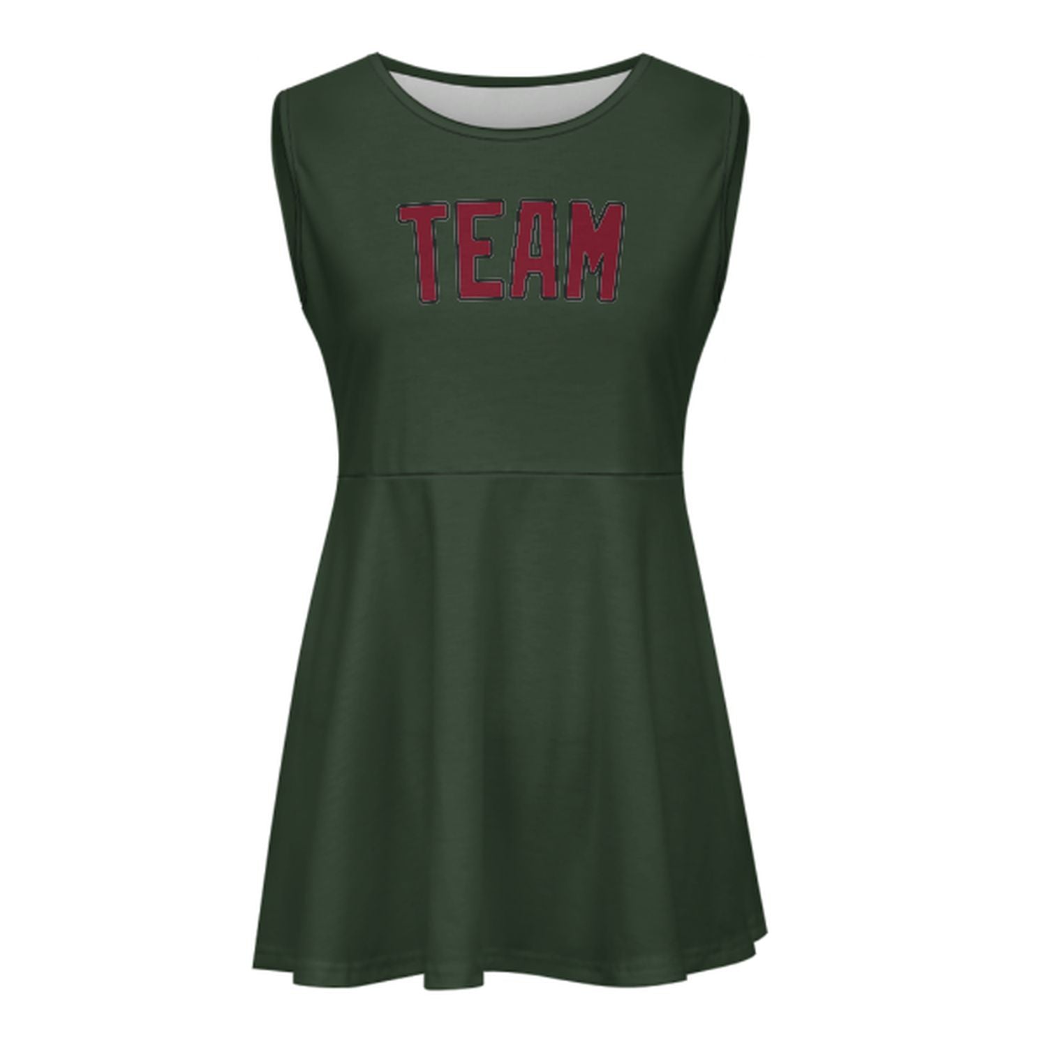 Abito da cheerleader color verde abete, su misura
