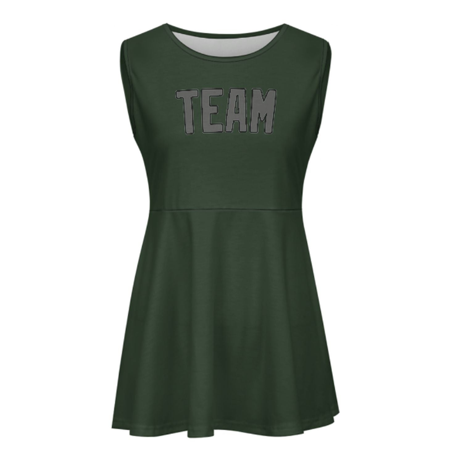 Abito da cheerleader grigio scuro verde abete su misura