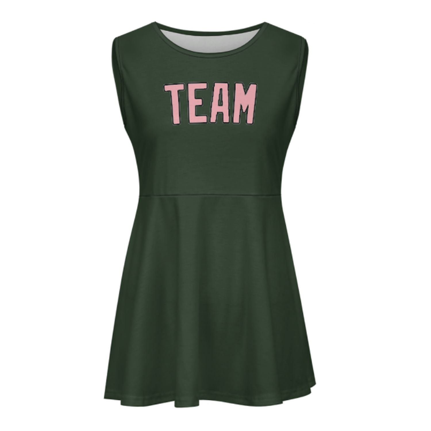 Abito da cheerleader rosa verde pino su misura