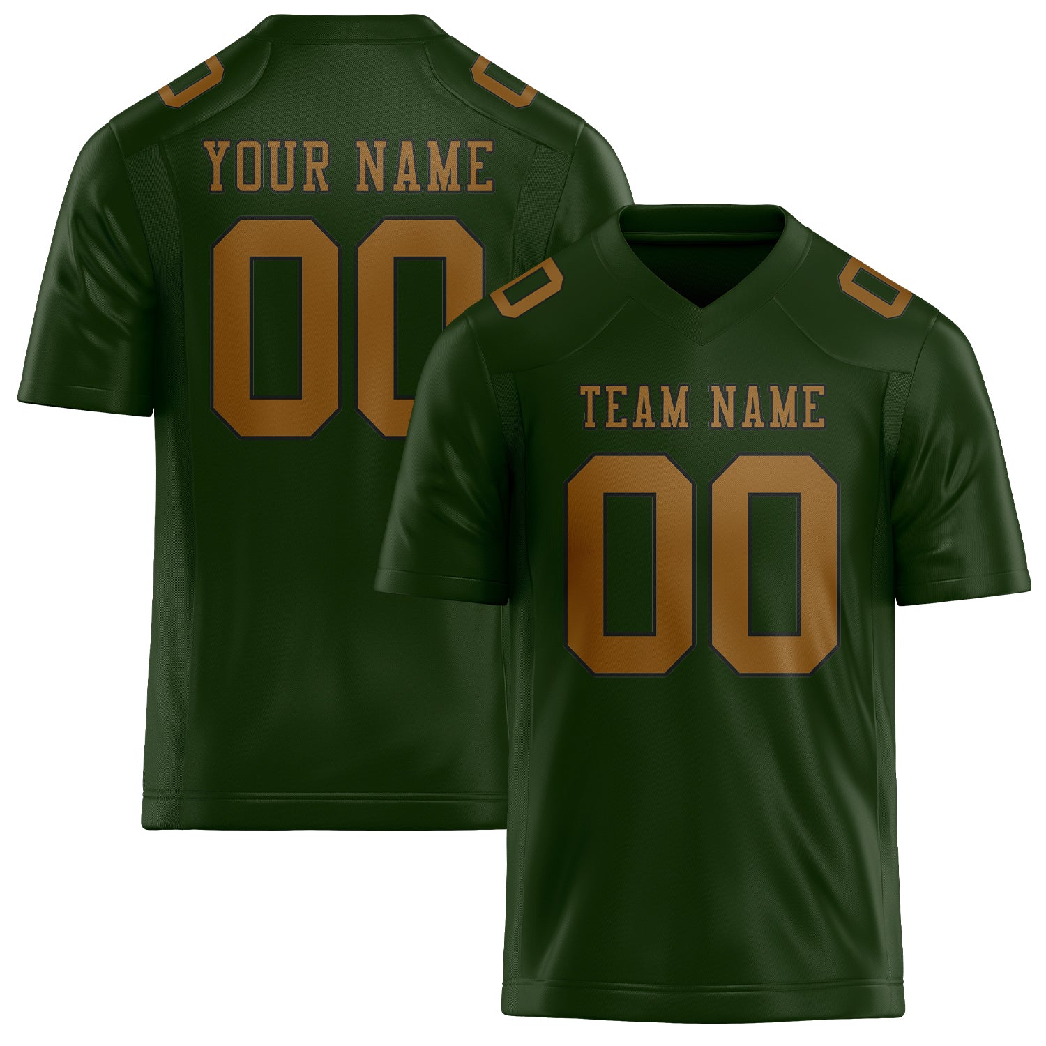 Maßgeschneidertes Professionelles Tannengrün Khaki Rugbytrikot