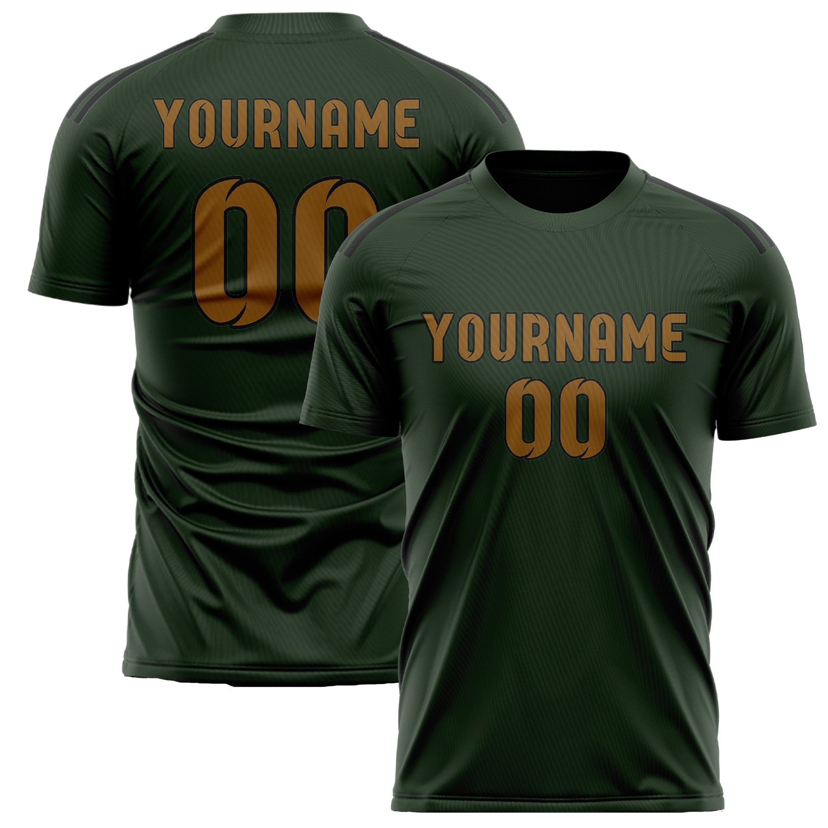 Benutzerdefiniertes Professionelles Tannengrün Khaki Fußballtrikot