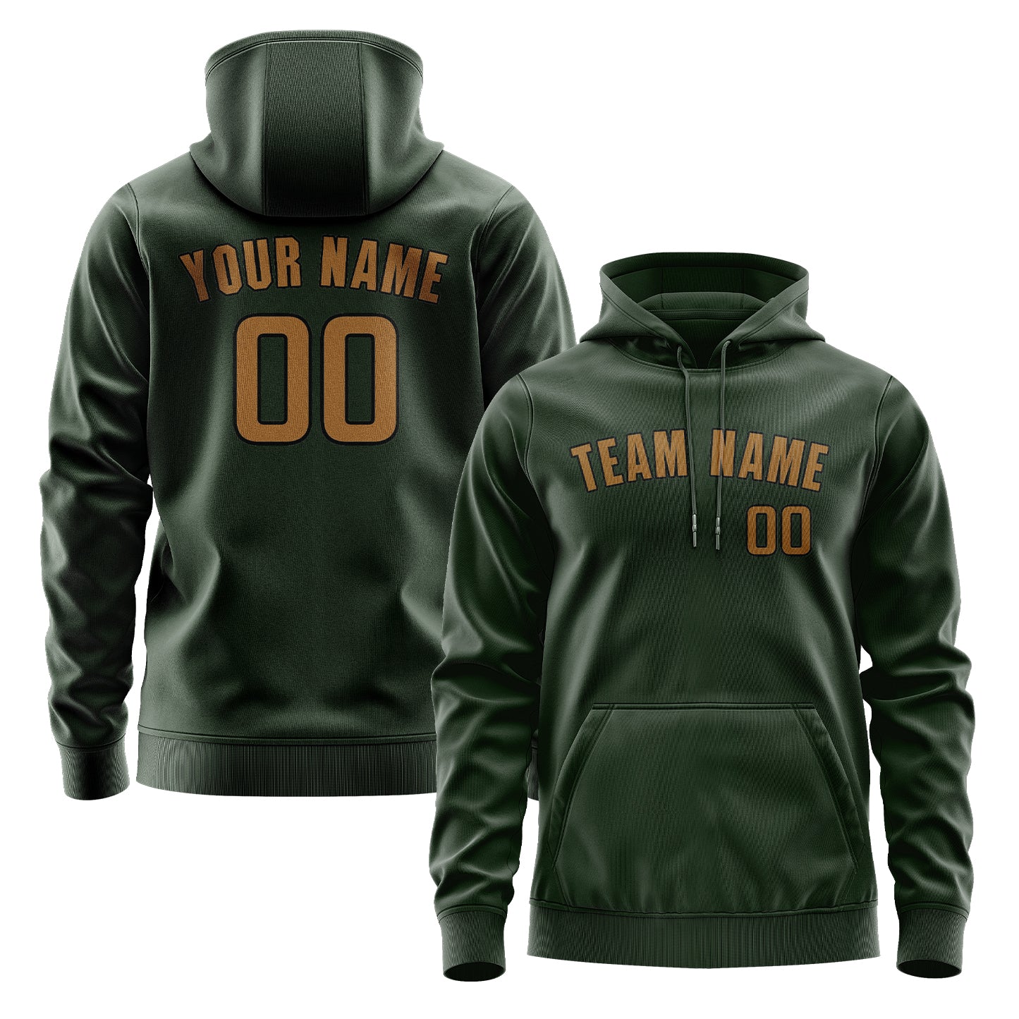 Maßgeschneidertes Tannengrün Khaki Hoodie