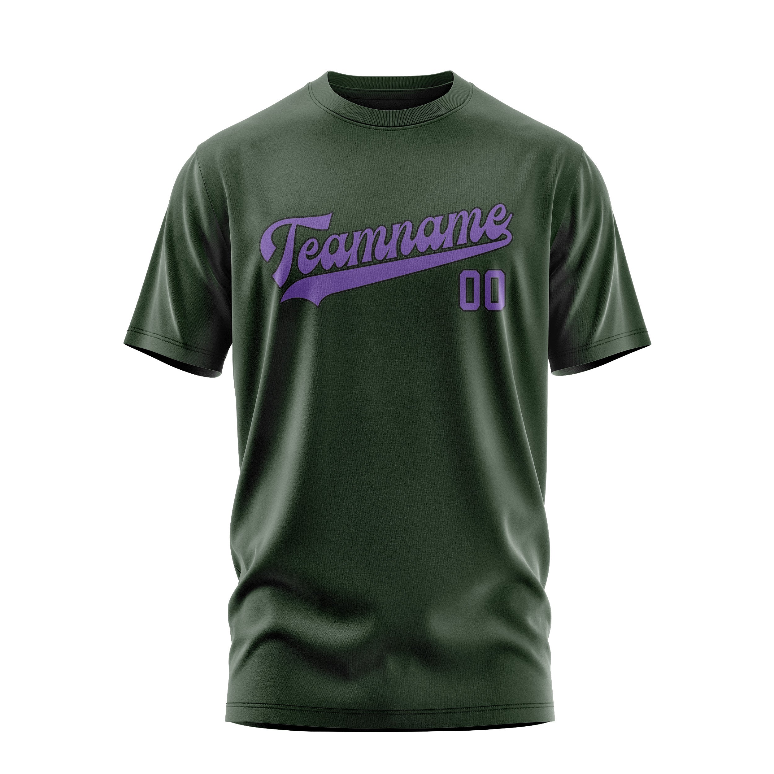 Maßgeschneidertes Tannengrün Lavendel T-Shirt