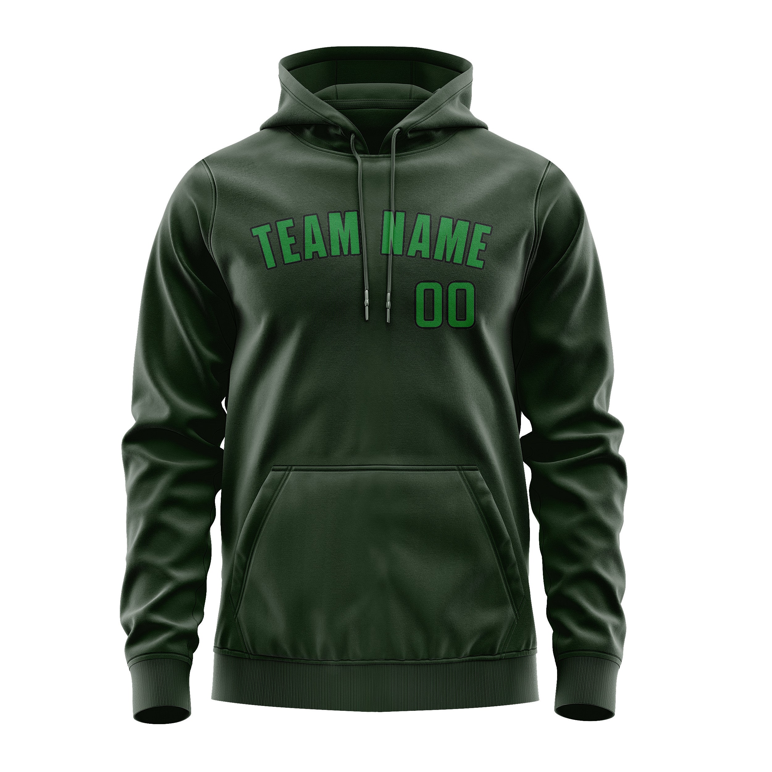 Maßgeschneidertes Tannengrün Smaragdgrün Hoodie