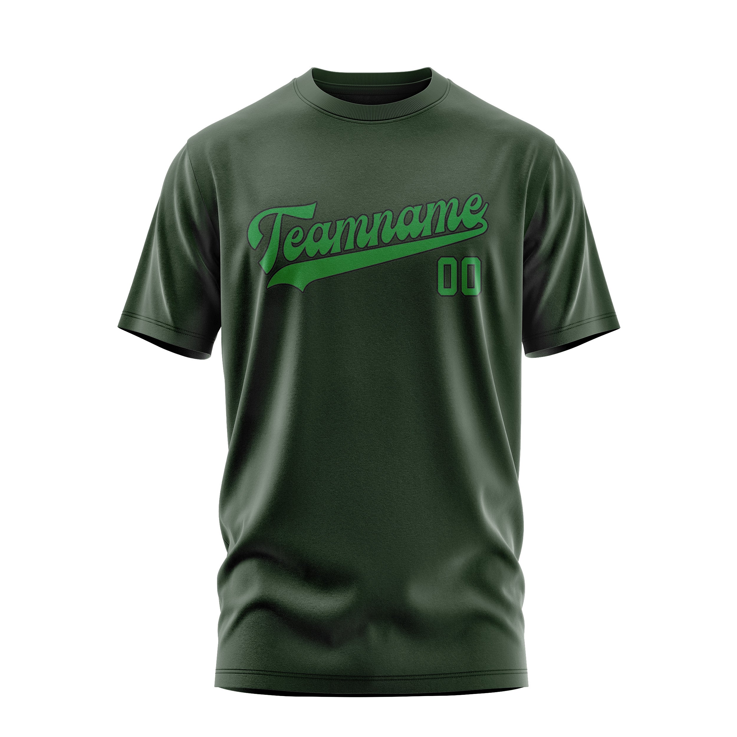 Maßgeschneidertes Tannengrün Smaragdgrün T-Shirt