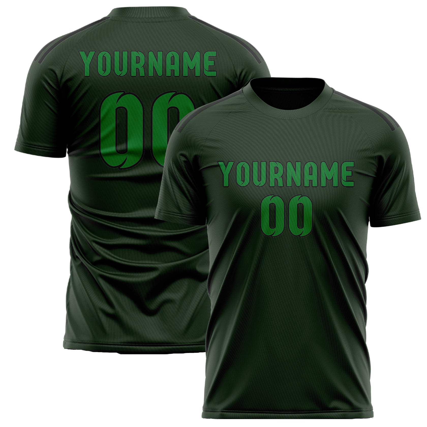 Benutzerdefiniertes Professionelles Tannengrün Smaragdgrün Fußballtrikot