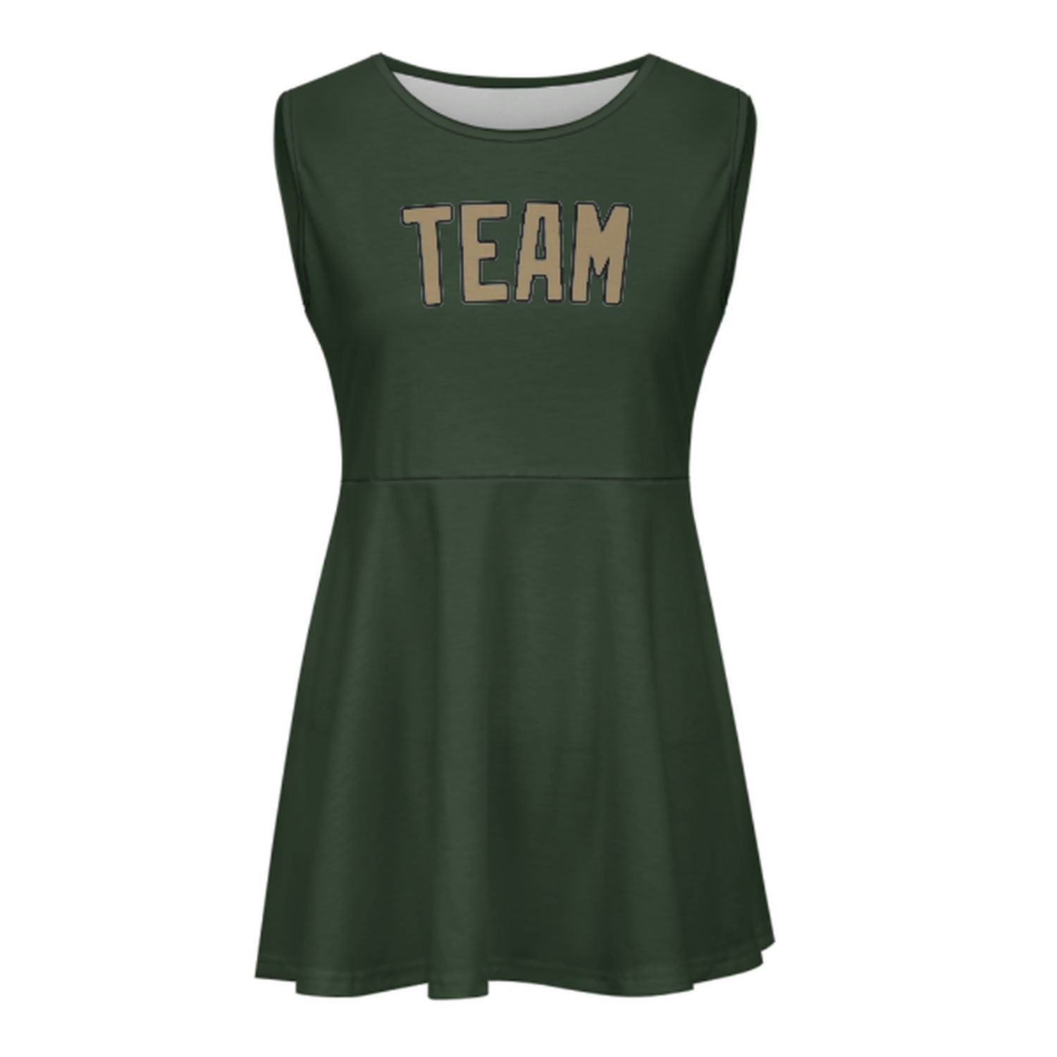 Abito da cheerleader color cachi chiaro verde abete su misura