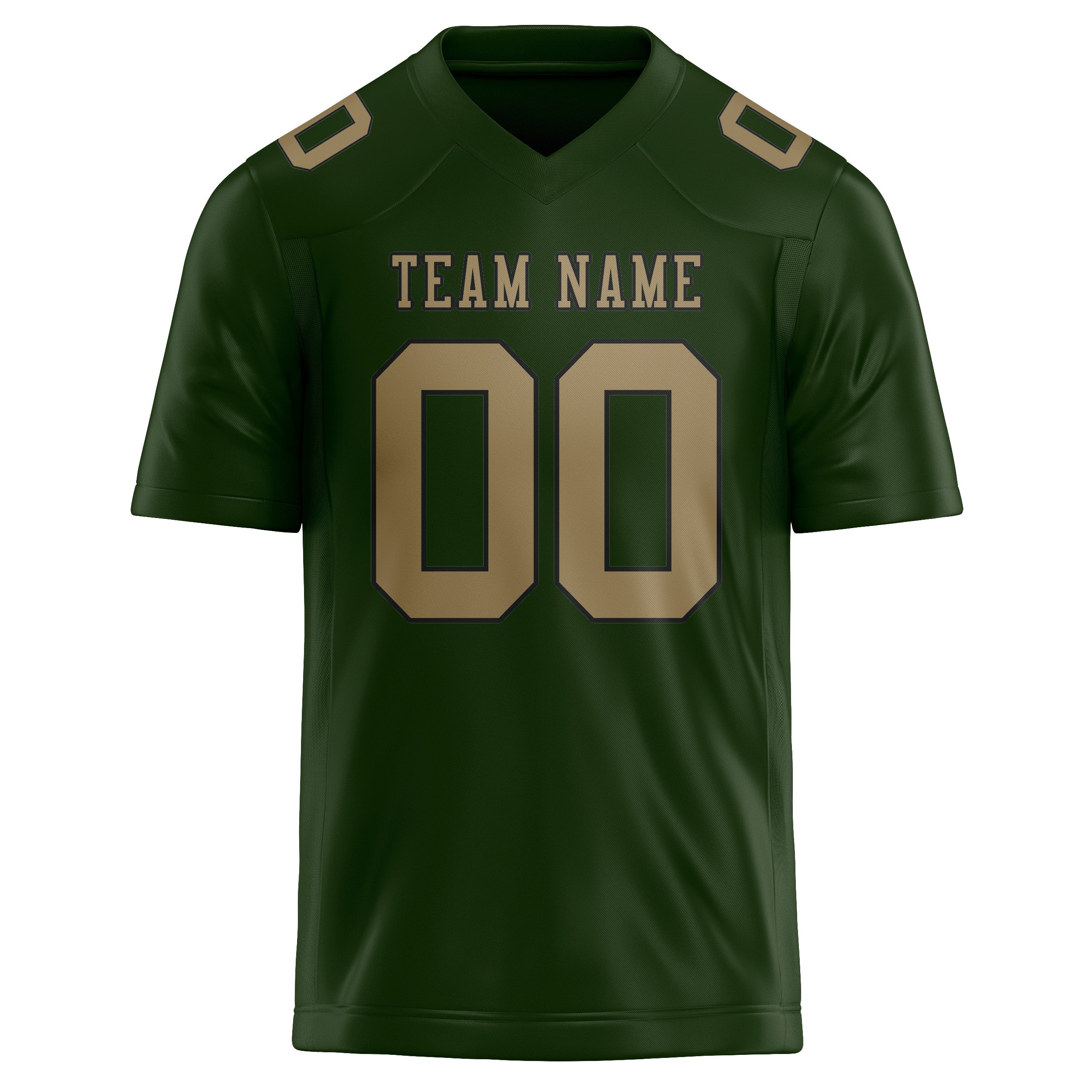 Maßgeschneidertes Professionelles Tannengrün Hellkhaki Rugbytrikot