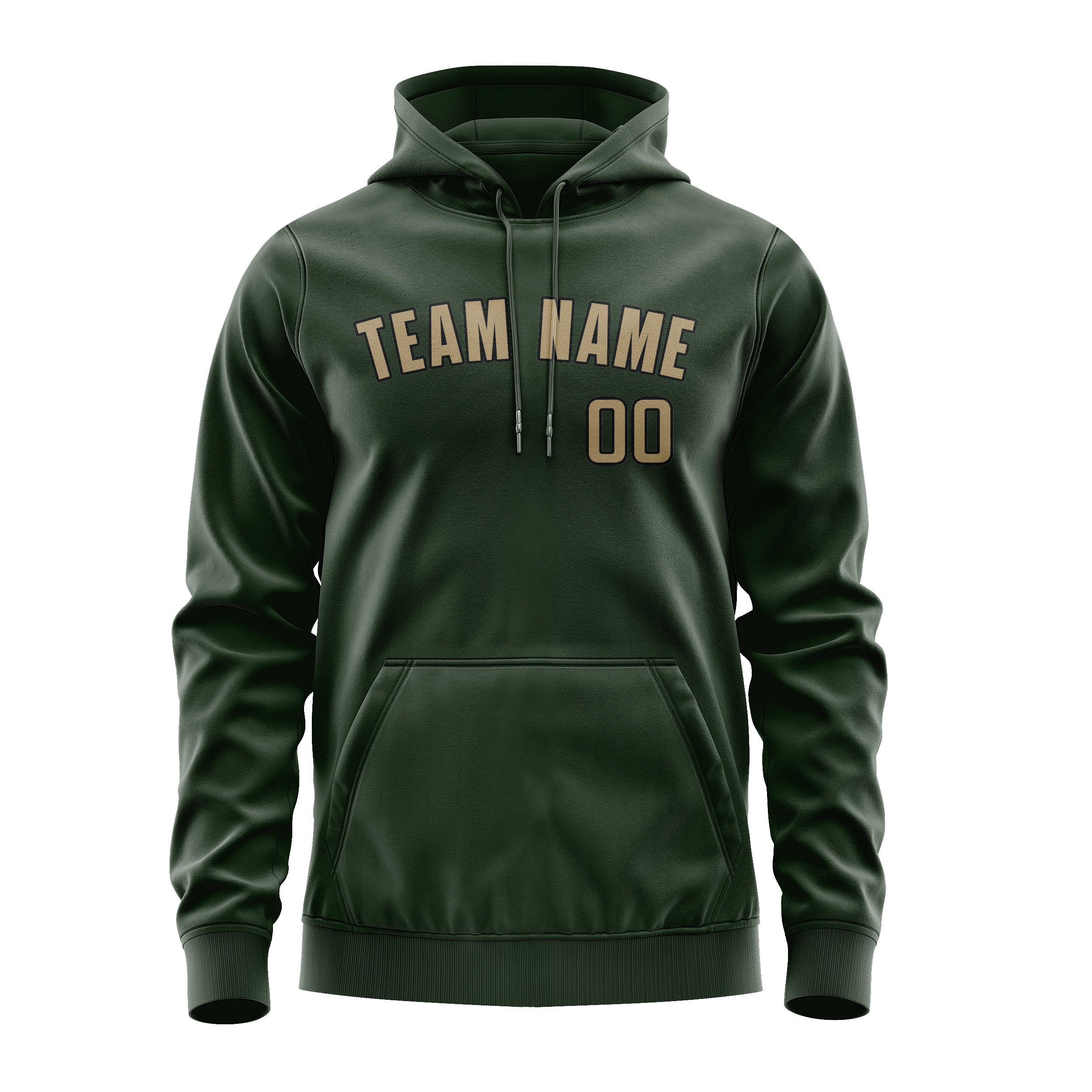 Maßgeschneidertes Tannengrün Hellkhaki Hoodie
