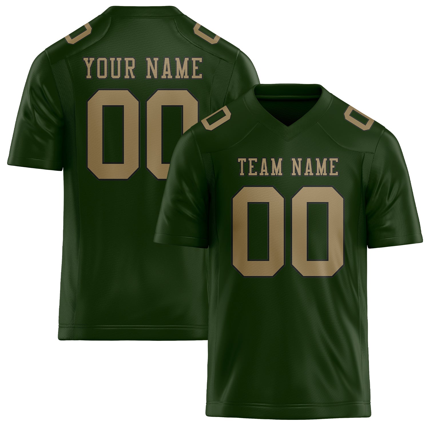 Maßgeschneidertes Professionelles Tannengrün Hellkhaki Rugbytrikot