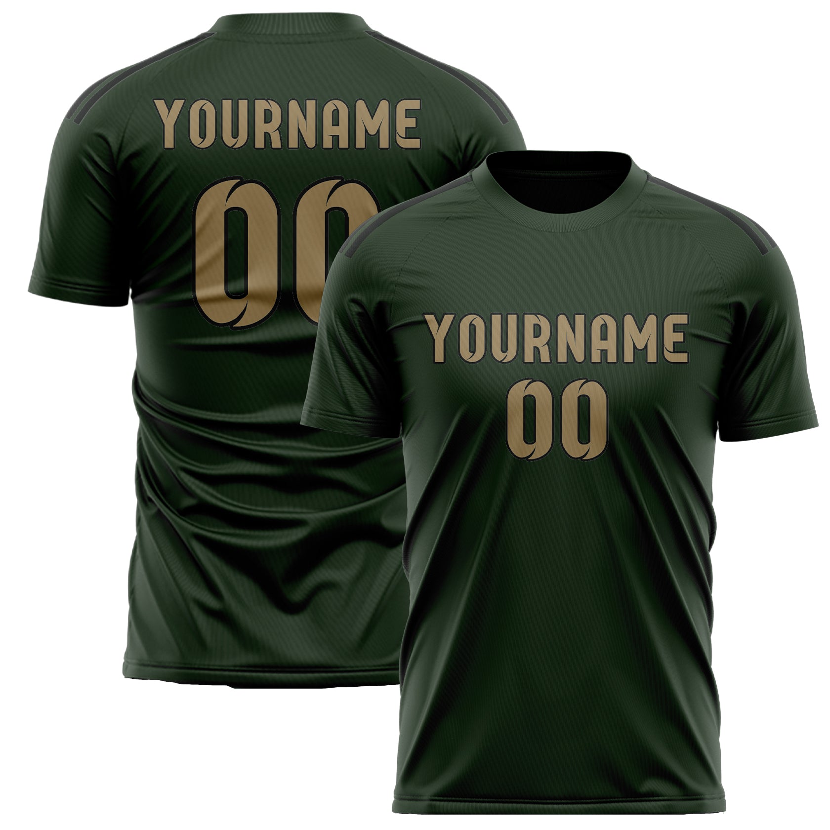 Benutzerdefiniertes Professionelles Tannengrün Hellkhaki Fußballtrikot