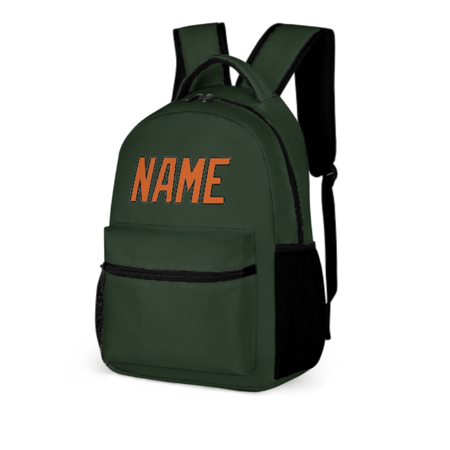 Maßgeschneidertes Tannengrün Orange Kinderrucksack