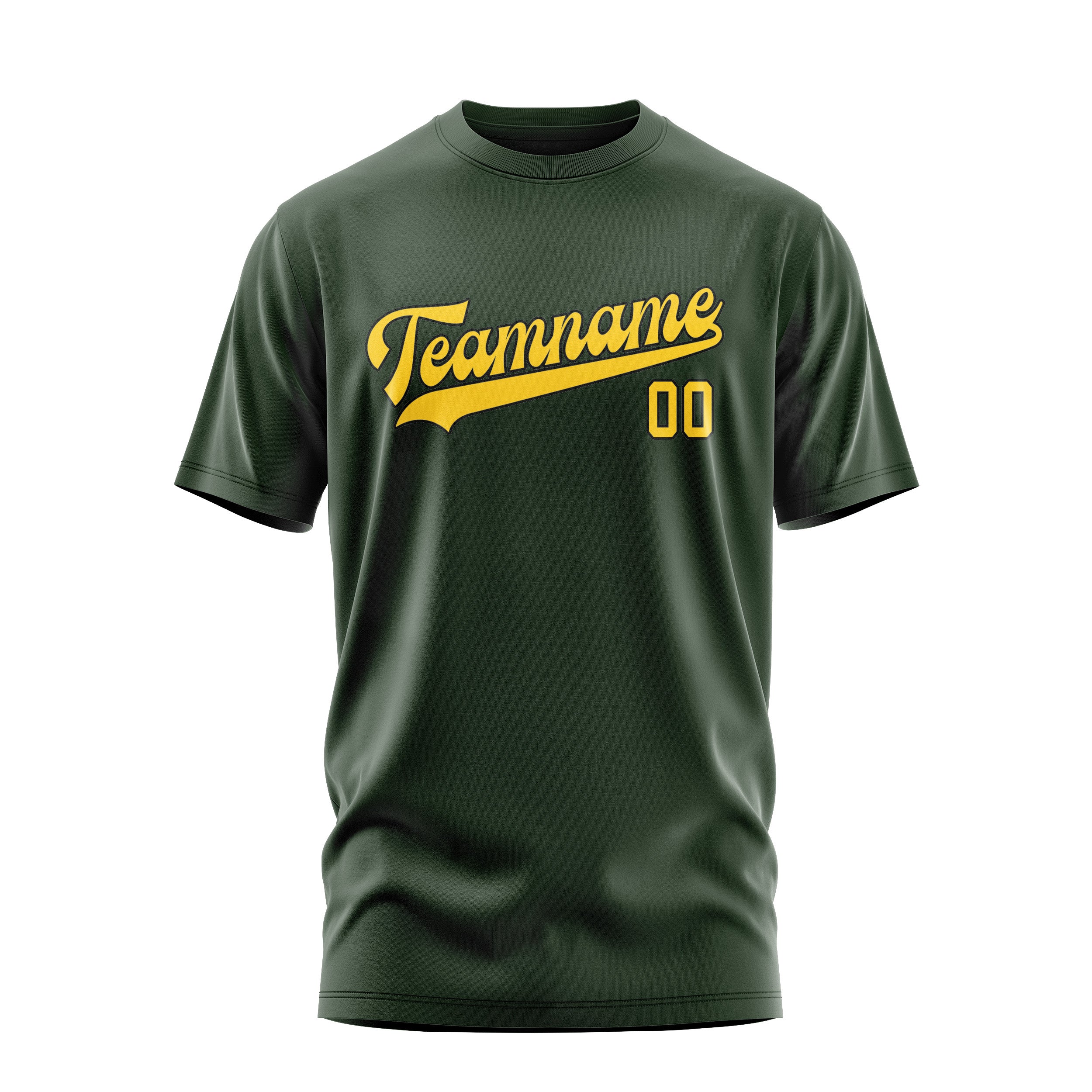 Maßgeschneidertes Tannengrün Gold T-Shirt