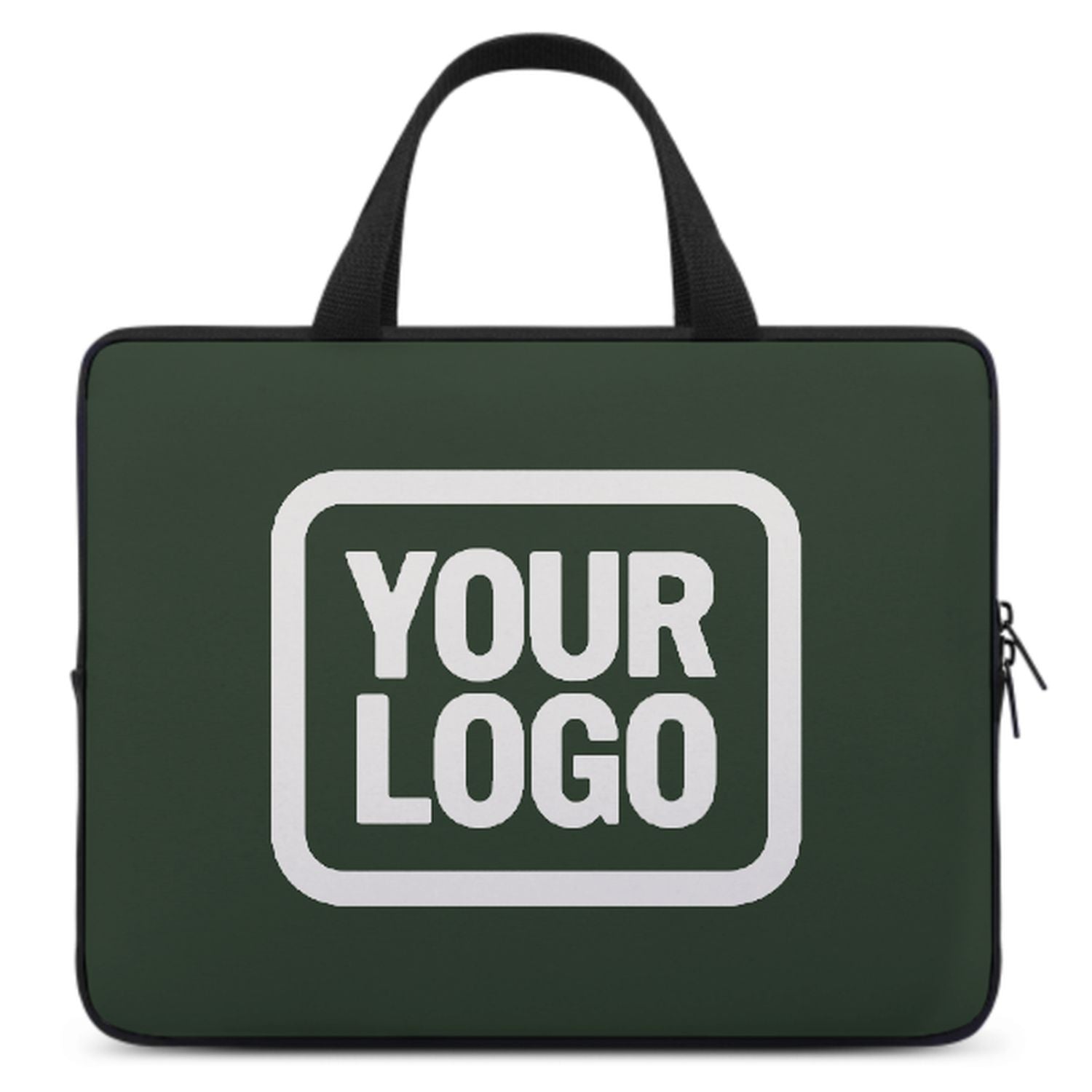 Maßgeschneidertes Tannengrün White Laptop Tasche