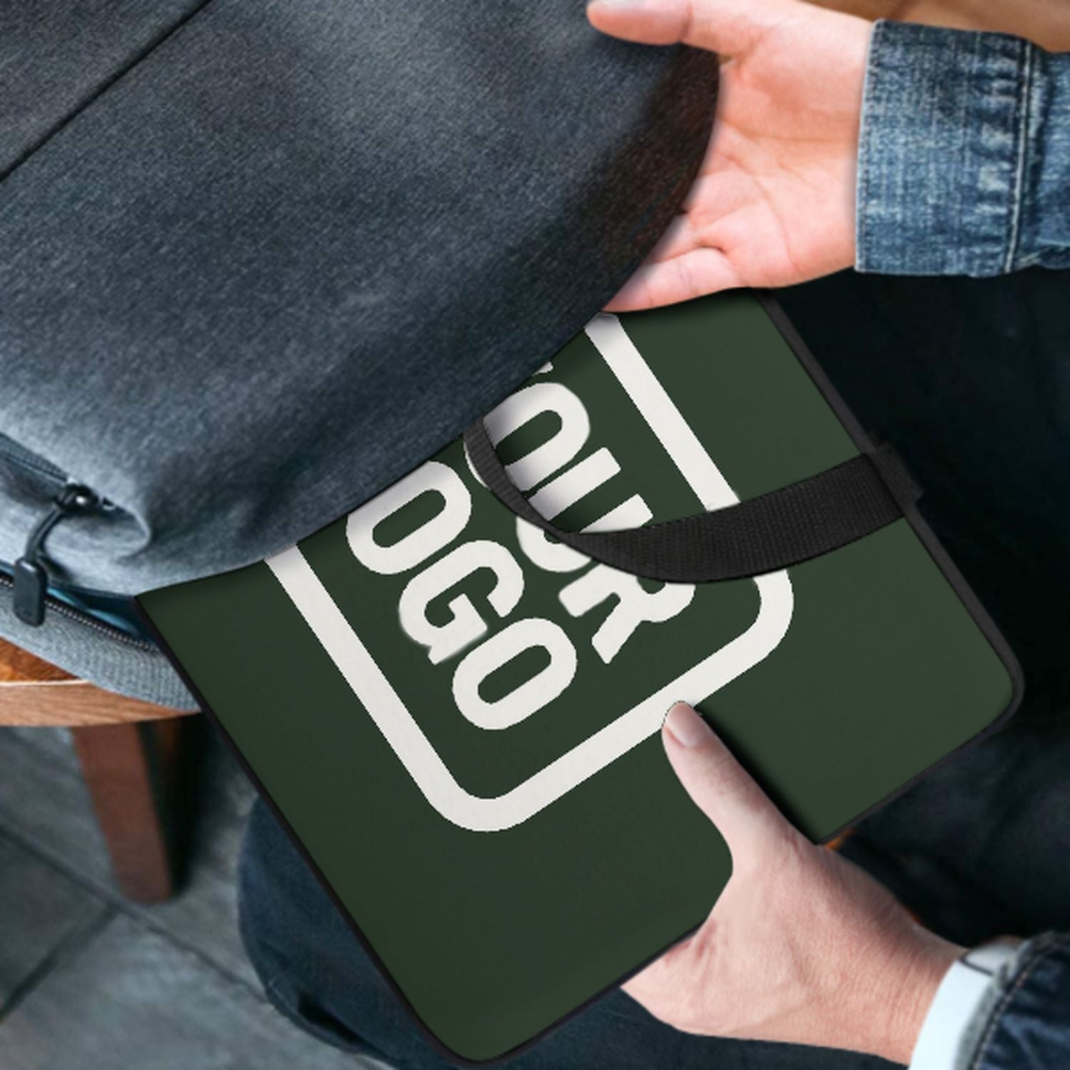 Maßgeschneidertes Tannengrün White Laptop Tasche