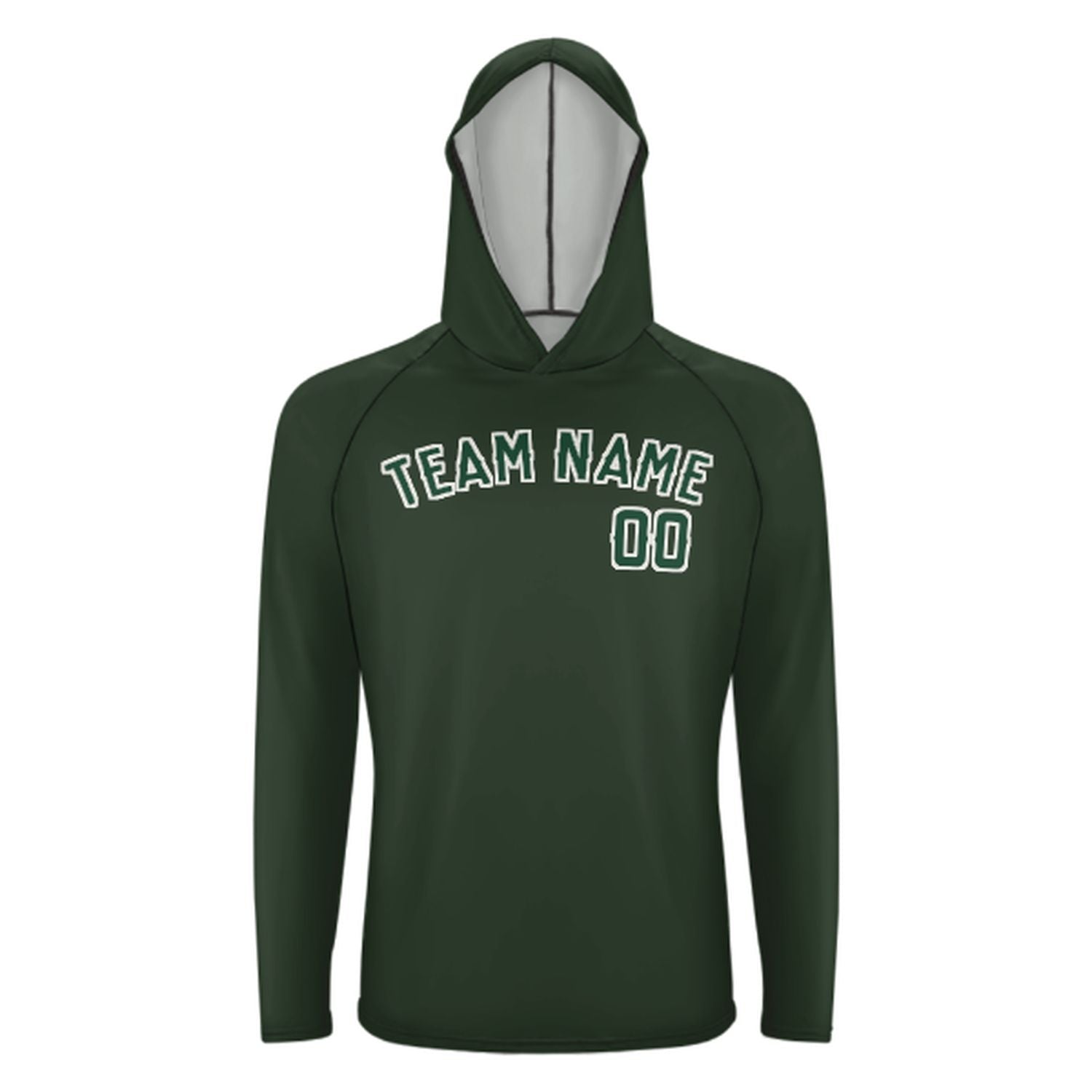 Po mjeri jel-zelena mahovina zelena UV-Hoodie