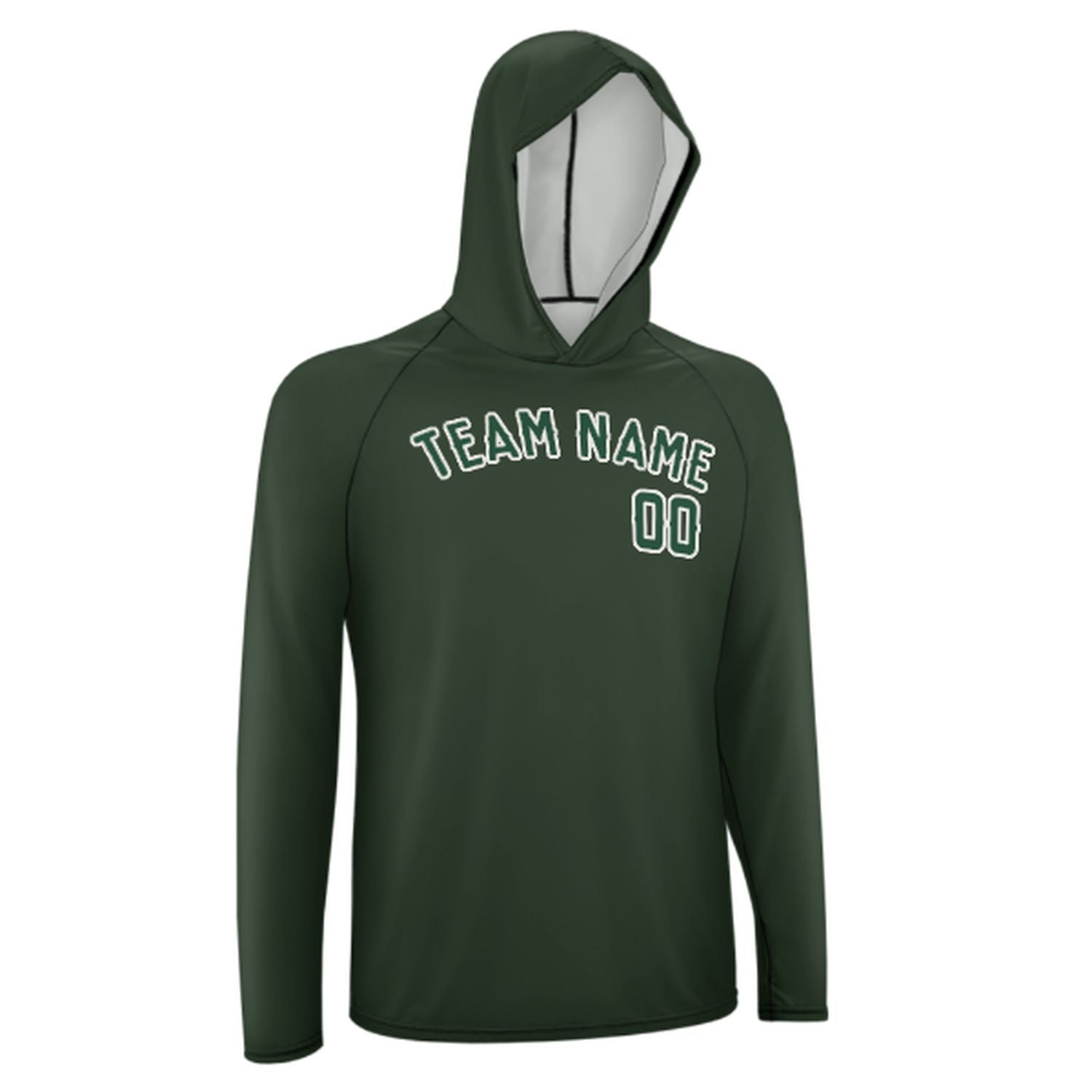 Po mjeri jel-zelena mahovina zelena UV-Hoodie