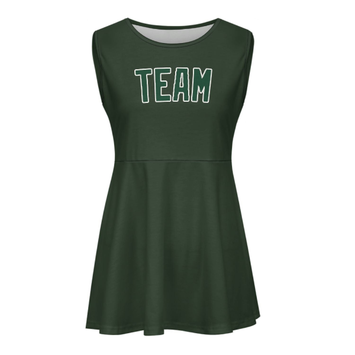 Abito da cheerleader verde muschio su misura