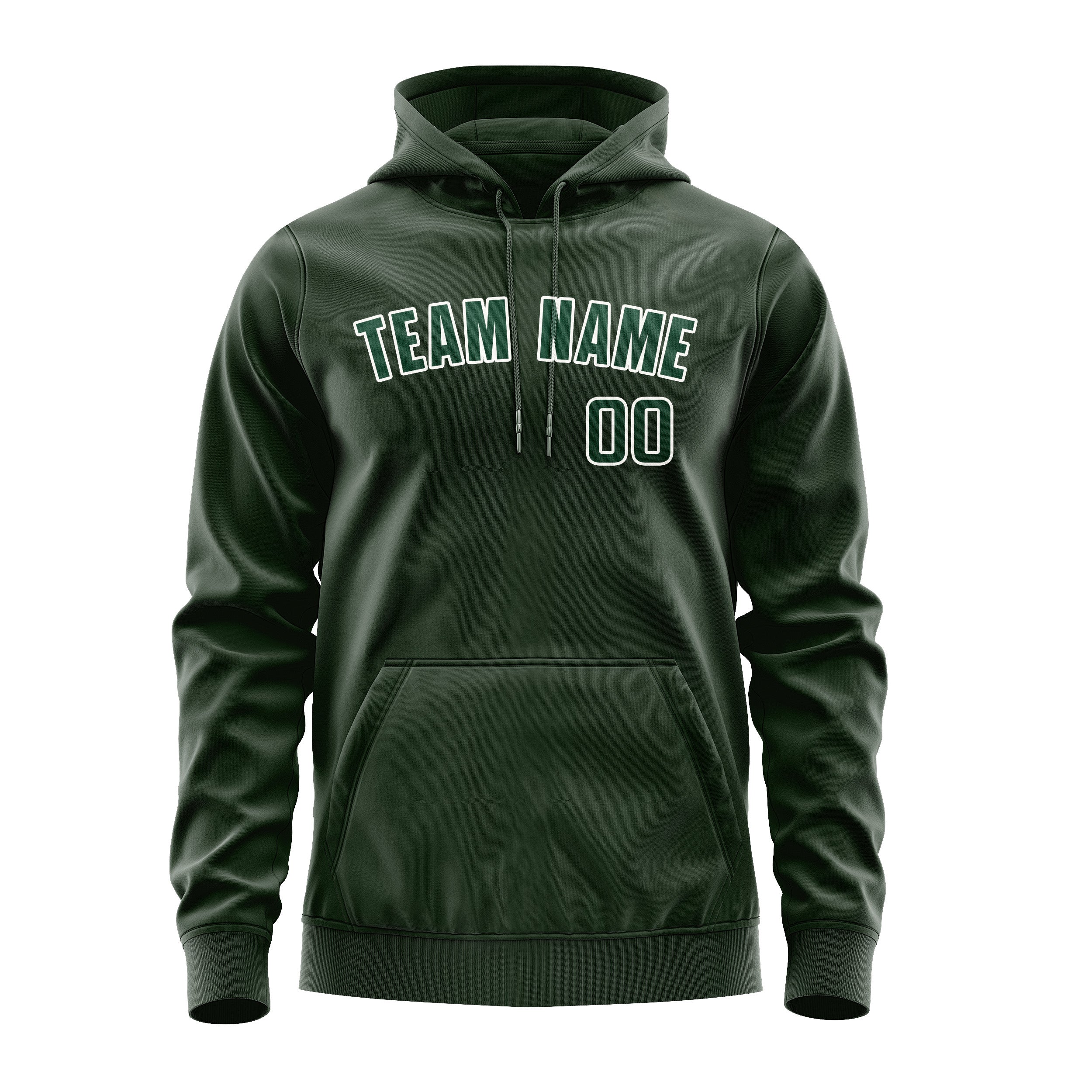 Maßgeschneidertes Tannengrün Moosgrün Hoodie
