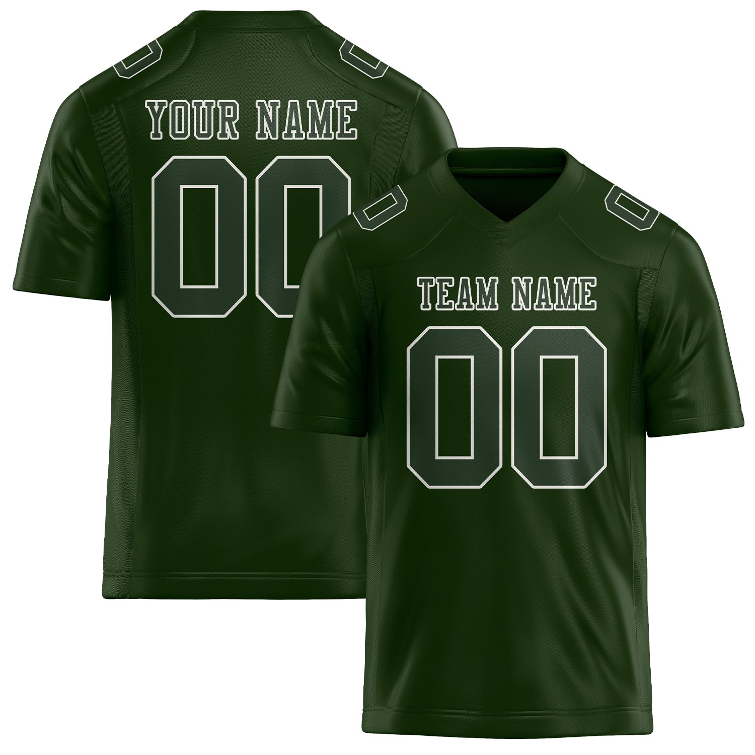 Maßgeschneidertes Professionelles Tannengrün Tannengrün Rugbytrikot